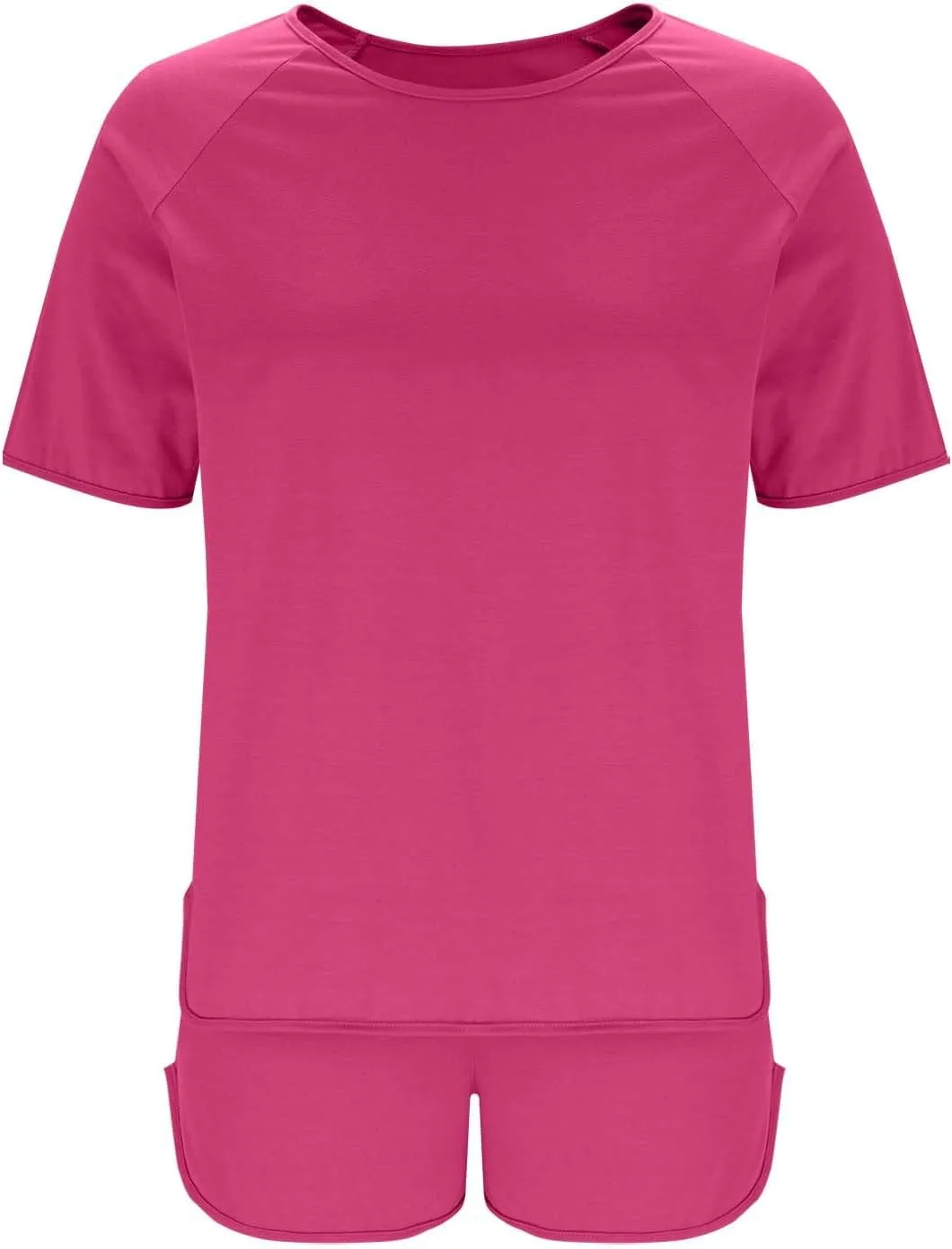 2 Piece Lounge Set Women Shorts Sets Short Sleeve Pajamas Summer Outfits Basic Comfy Sleepwear Soft Loungewear
