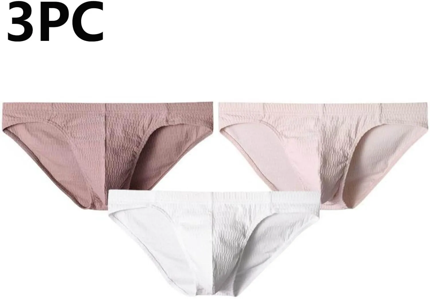 3 Pack Cotton Briefs for Men Stretch Comfort Soft Close Fitting Panties Moisture Wicking Breathable Underwear