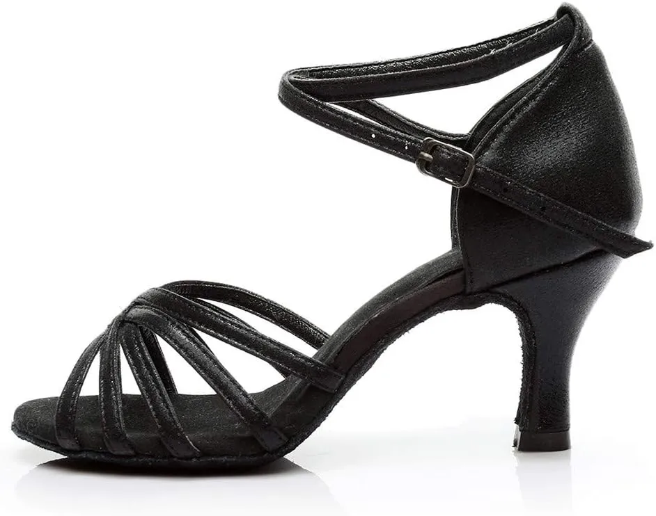 AMDBEL Dress Shoes For Women, Dance Shoes For Women Ballroom, Rhinestones Ballroom Dance Shoes Women Latin Salsa Performance Dance Shoes Suede Sole
