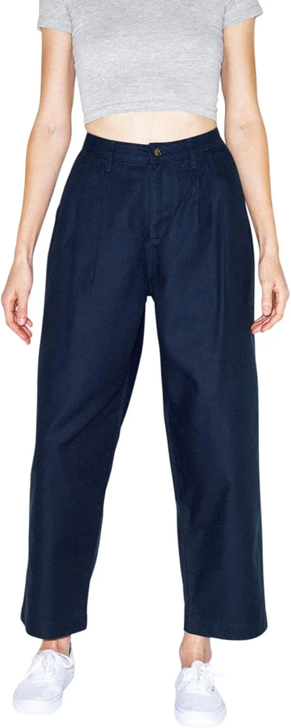 American Apparel Women's Twill Pleated Pant