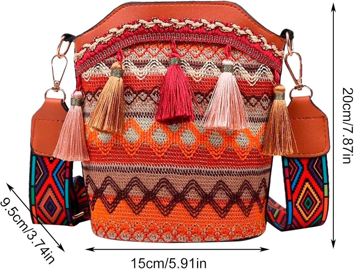 Bag Women Crossbody Bag Women Ethnic Tassel Sling Handbag
