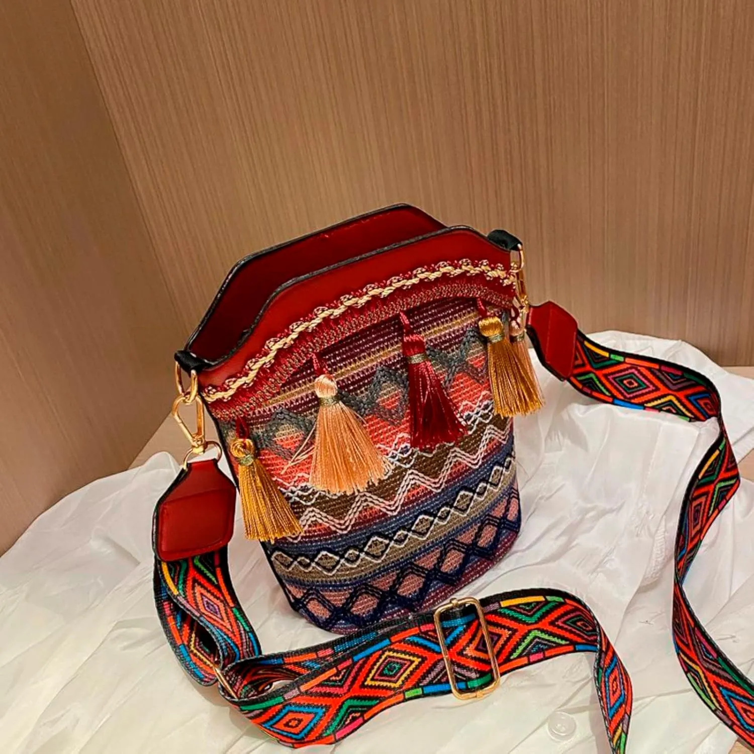 Bag Women Crossbody Bag Women Ethnic Tassel Sling Handbag