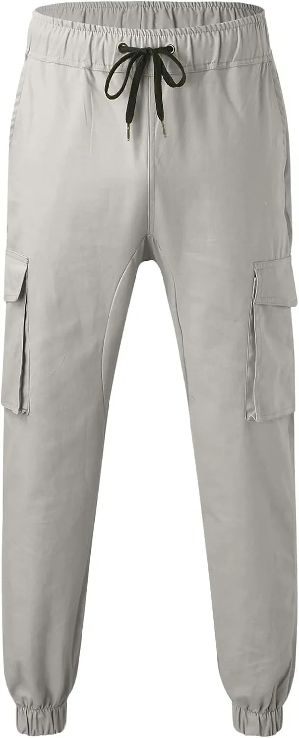 Big and Tall Cargo Pants for Men Sweatpants for Men Drawstring Loose Fit Sweatpants for Men with Pockets Mens Fashion