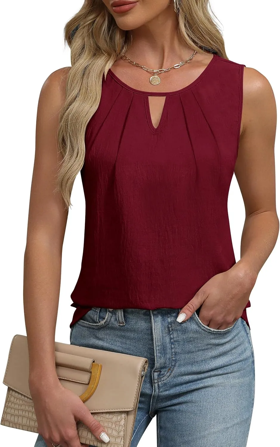 Blooming Jelly Womens Business Casual Tank Top Summer Sleeveless Outfits 2025 Spring Trendy Dressy Work Shirts