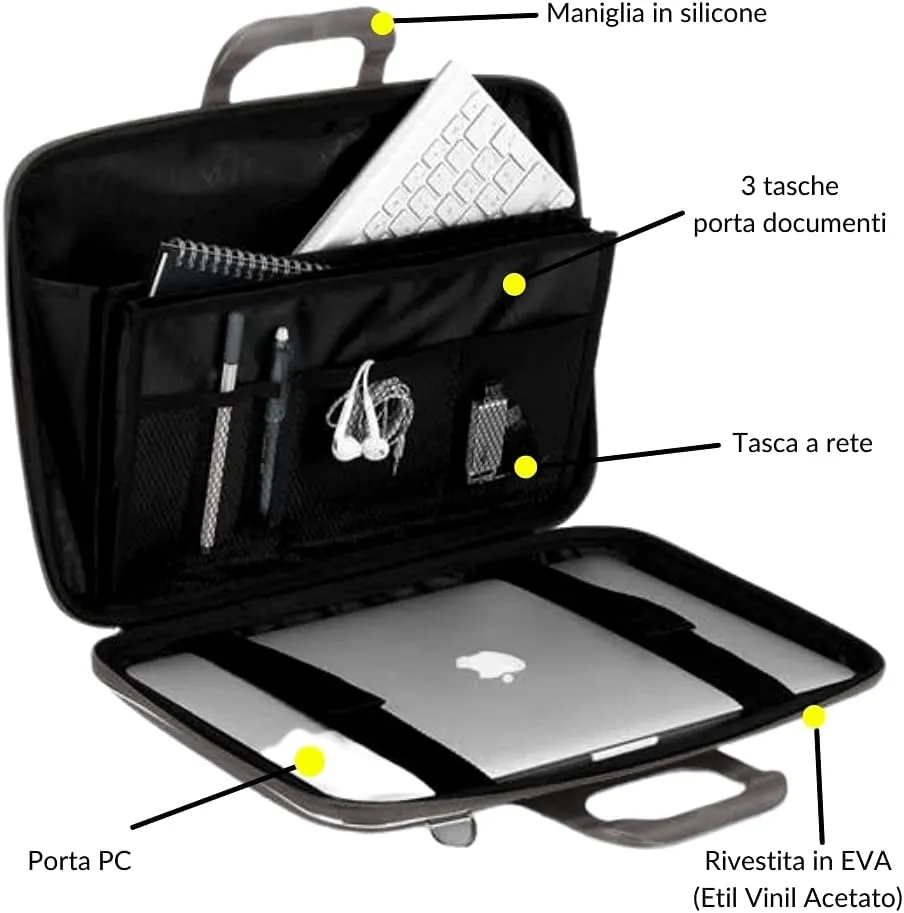 Briefcase, Teal, 38cm