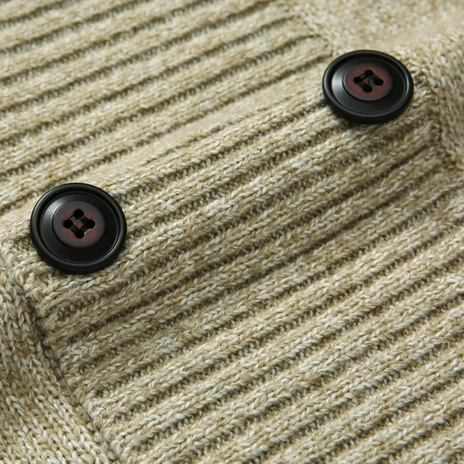 Cardigan Sweaters for Men Double Breasted Sweater Shawl Collar Sweater Coat Button Down Knit Cardigan Warm Jacket