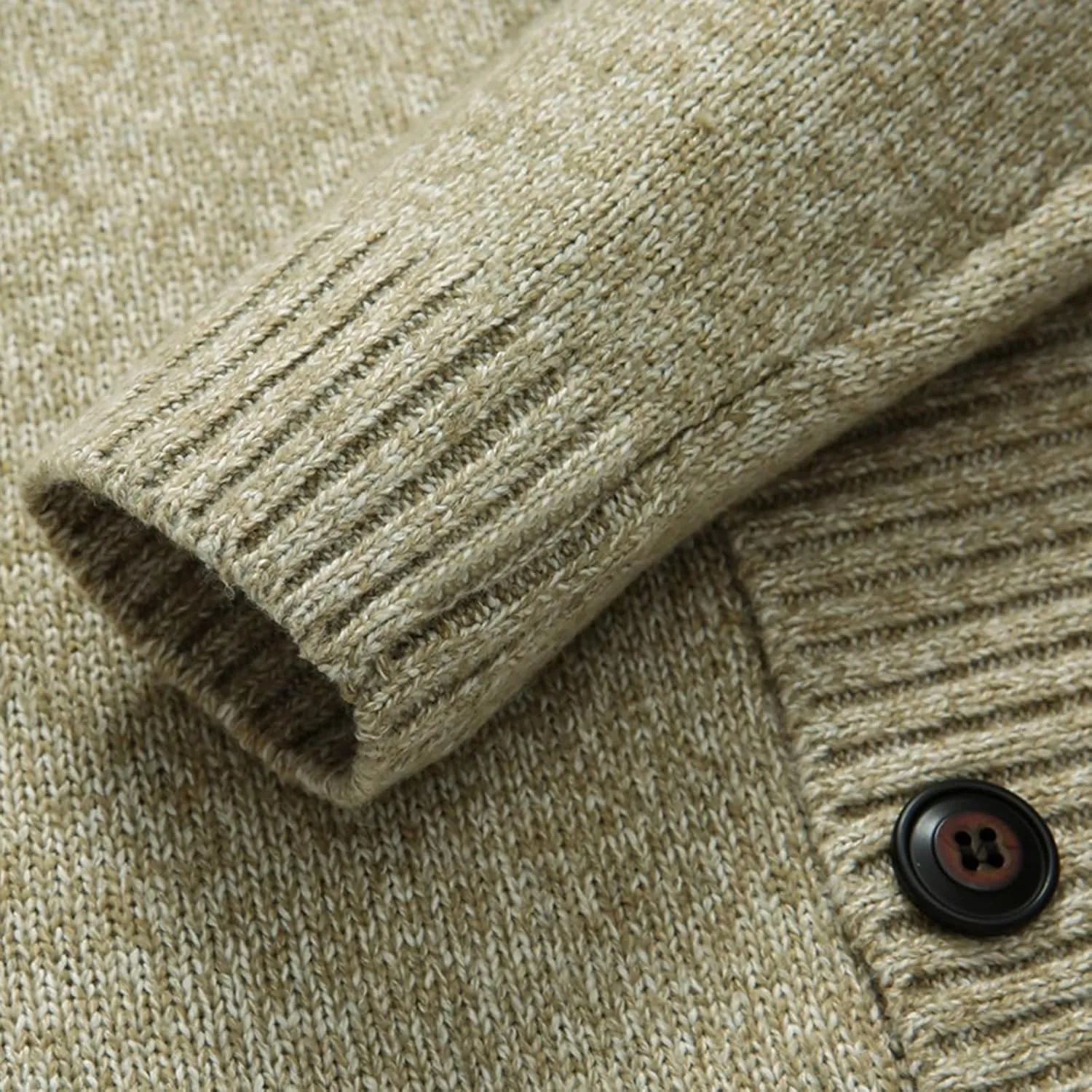 Cardigan Sweaters for Men Double Breasted Sweater Shawl Collar Sweater Coat Button Down Knit Cardigan Warm Jacket
