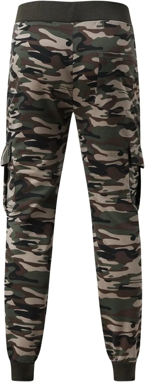 Cargo Pants for Men Big and Tall, for Men Relaxed Fit Casual Slim Beach Work Streetwear Khaki Baggy Pants with Zipper