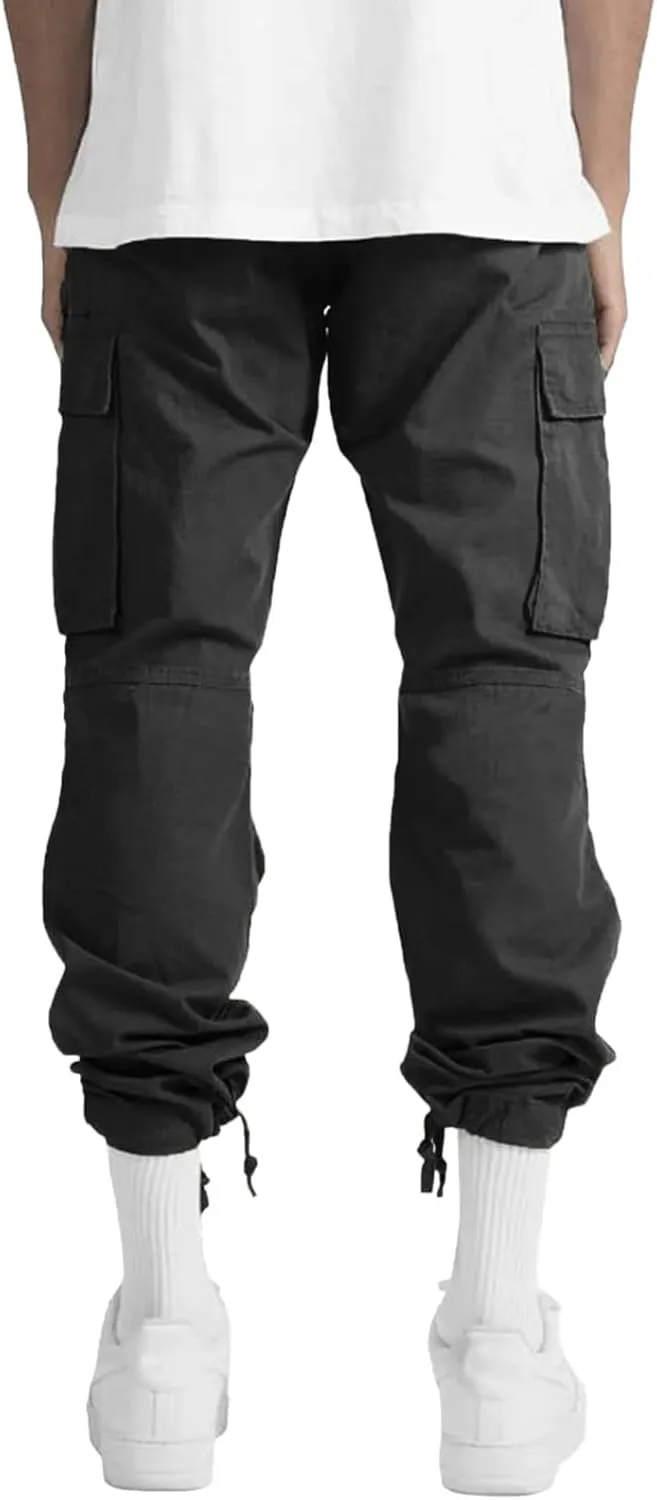 Cargo Pants for Men Big and Tall with Pockets Men Sport Athletic Outdoor Joggers Pants Lightweight Casual Work Cargo