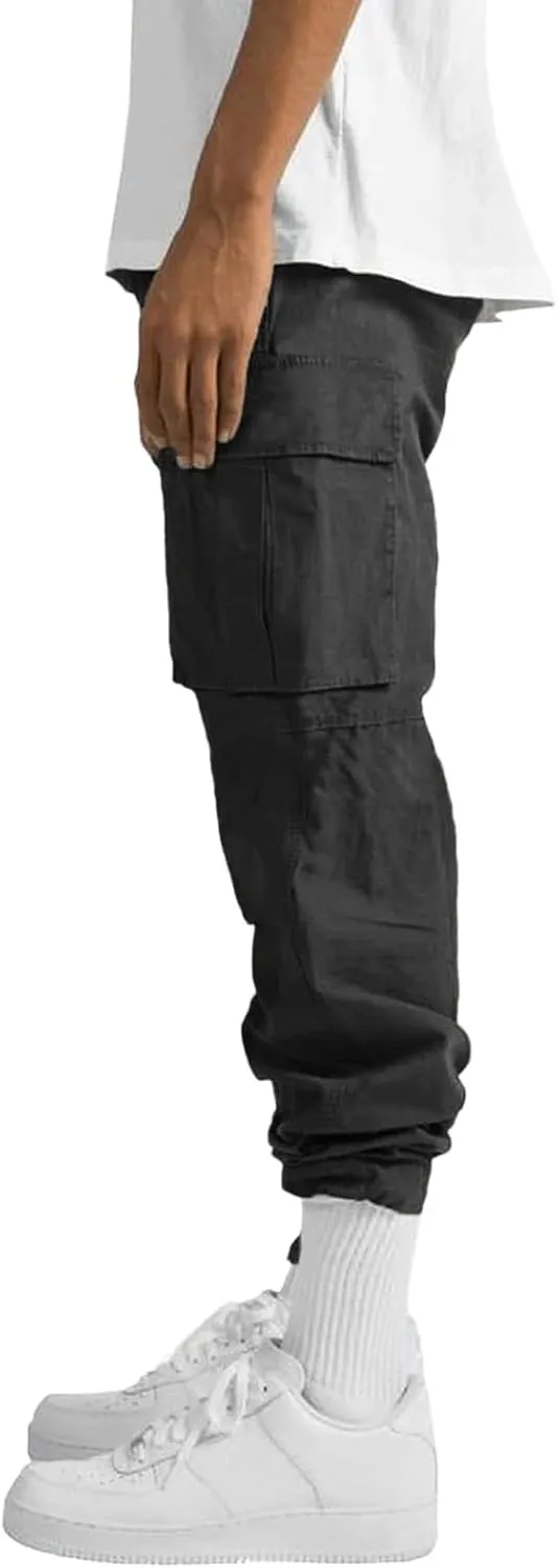 Cargo Pants for Men Big and Tall with Pockets Men Sport Athletic Outdoor Joggers Pants Lightweight Casual Work Cargo