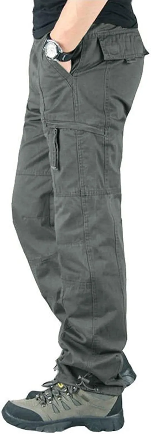 Cargo Pants for Men Joggers Active for Men Gym Training Pants Men's Fleece Cargo Sweatpants Heavyweight Mens Fashion