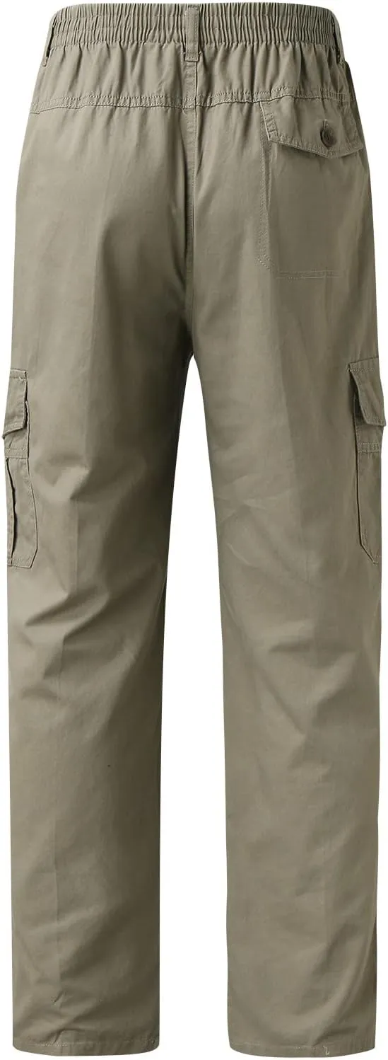 Cargo Pants for Men Relaxed Fit Men's Hiking Cargo Pants Slim Fit Stretch Jogger Cycling Waterproof Pant with Pockets