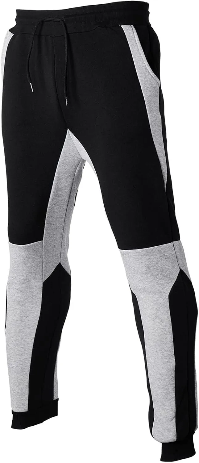 Cargo Sweatpants for Men Baggy Joggers Warm Fleece Heavyweight Gym Athletic Running Track 5 Pocket Winter Sweat Pants
