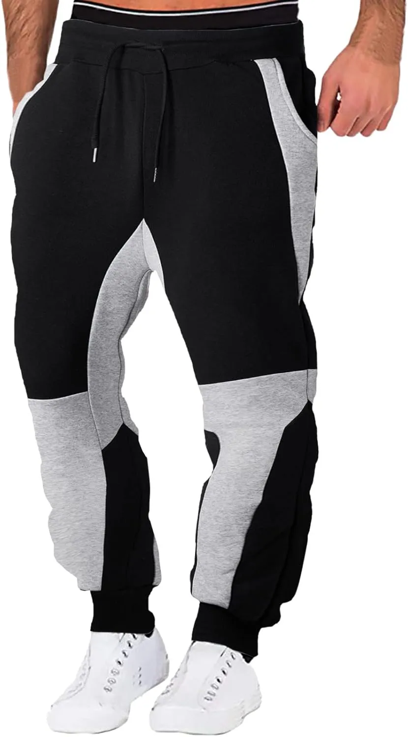 Cargo Sweatpants for Men Baggy Joggers Warm Fleece Heavyweight Gym Athletic Running Track 5 Pocket Winter Sweat Pants
