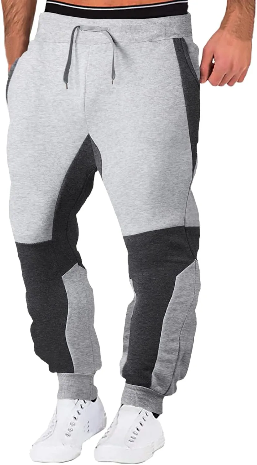 Cargo Sweatpants for Men Baggy Joggers Warm Fleece Heavyweight Gym Athletic Running Track 5 Pocket Winter Sweat Pants