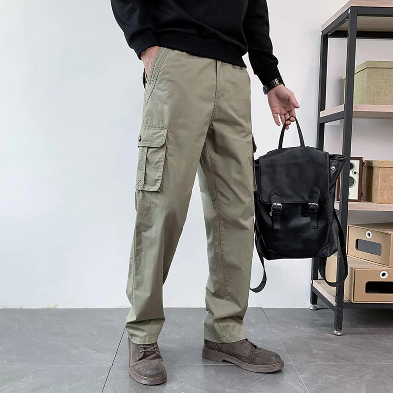 Cargo Sweatpants for Men Big and Tall Joggers Sweatpants Low Crotch Sweats Slim Fit Trousers Harem Hip Hop Pants Mens