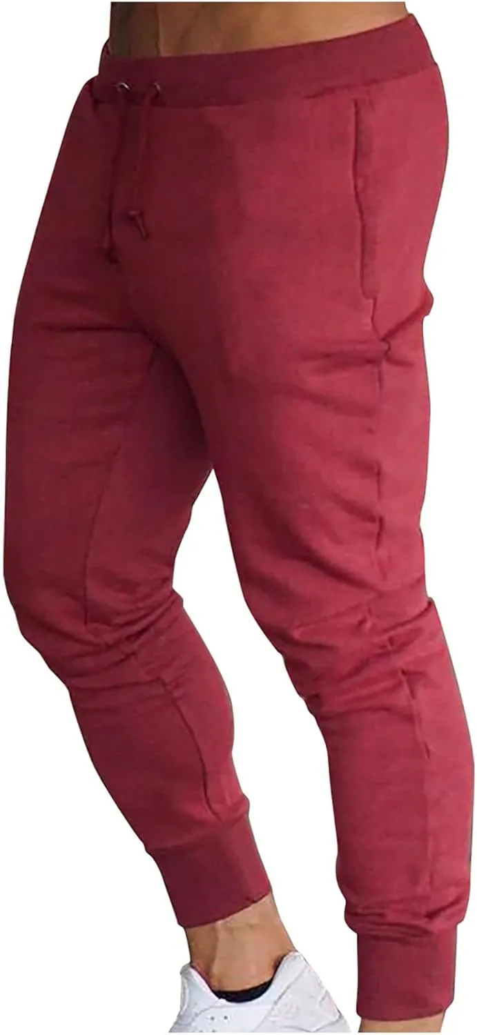 Cargo Sweatpants for Men Big and Tall Pants Lightweight Tactical Pants Hiking Jogger Sweatpants Multi-Pocket Outdoor