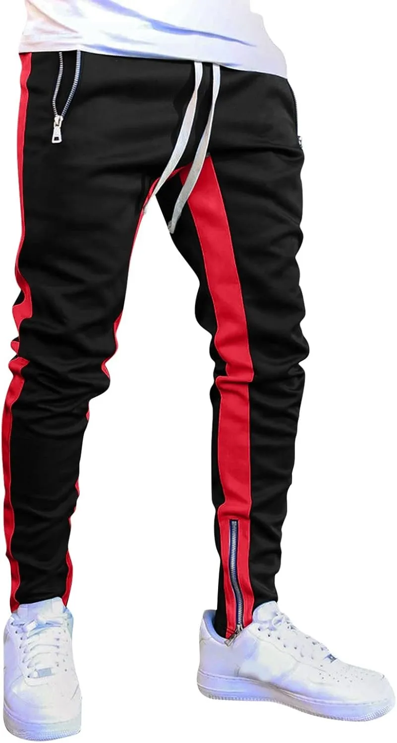 Cargo Sweatpants for Men Big and Tall Work Pants with Pockets Drawstring Waist Men's Outdoor Military Tactical Pants
