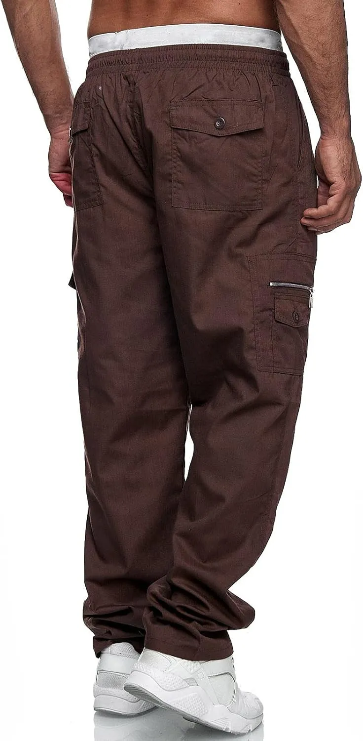 Cargo Trousers for Men Casual Gym Cargo Sweatpants Heavyweight Fleece Active Gym Workout Sweat Pants Men's Sweatpants
