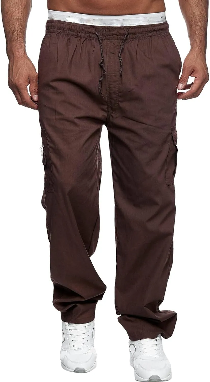 Cargo Trousers for Men Casual Gym Cargo Sweatpants Heavyweight Fleece Active Gym Workout Sweat Pants Men's Sweatpants
