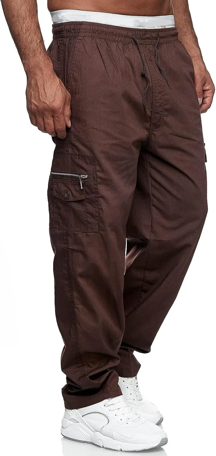 Cargo Trousers for Men Casual Gym Cargo Sweatpants Heavyweight Fleece Active Gym Workout Sweat Pants Men's Sweatpants