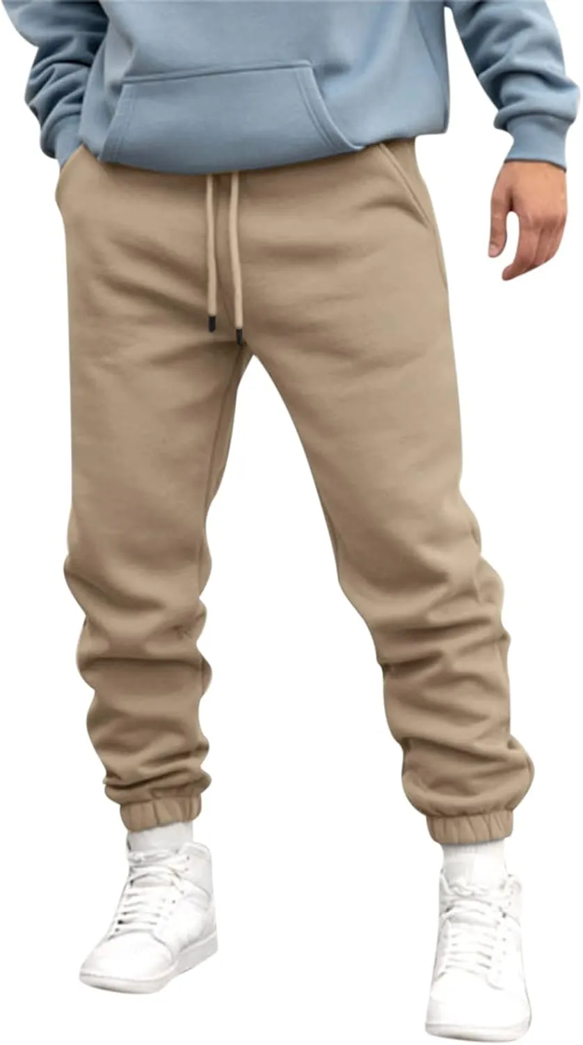 Cargo Trousers for Men Sweatpants for Men Men's Sweatpants Casual Lounge Cotton Pants Open Bottom Straight Leg Sweat