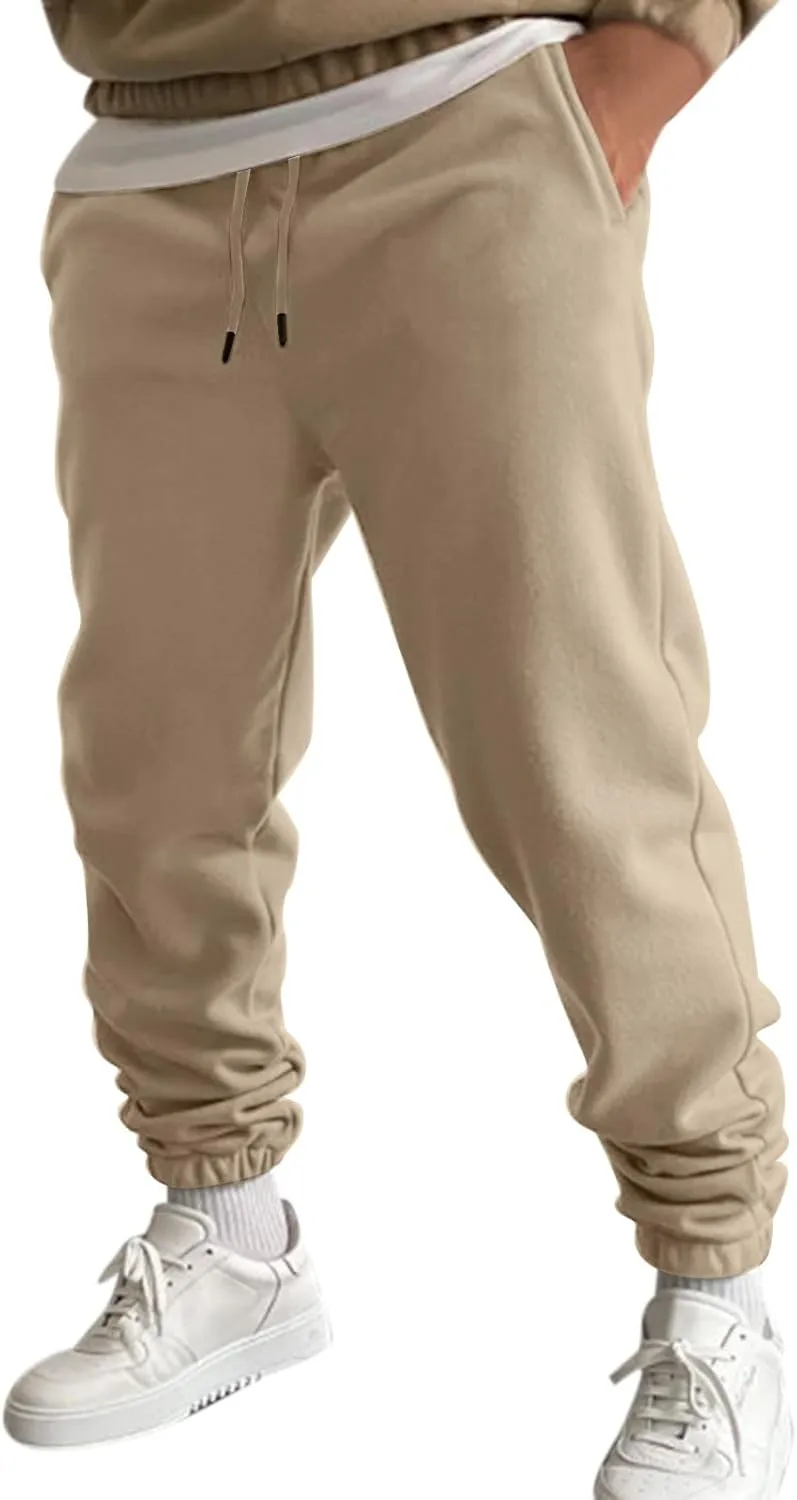 Cargo Trousers for Men Sweatpants for Men Men's Sweatpants Casual Lounge Cotton Pants Open Bottom Straight Leg Sweat