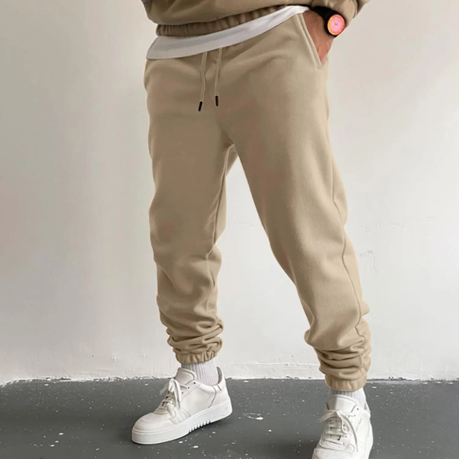 Cargo Trousers for Men Sweatpants for Men Men's Sweatpants Casual Lounge Cotton Pants Open Bottom Straight Leg Sweat