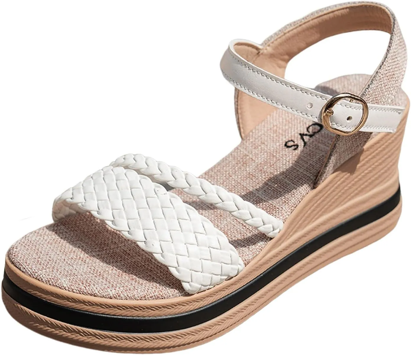 Casual Wedge Sandals One Word Strap Wedge Heel Sandals For Women Ultra Light Casual Comfortable And Versatile