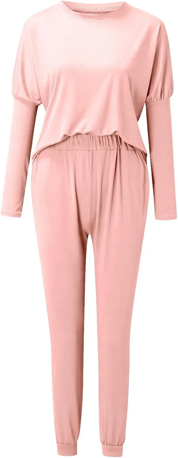 cooki Pajama Sets for Women 2 Piece Pajamas Waffle Knit Sleepwear Long Sleeve Top and Pants with Pockets Pjs Loungewear Set
