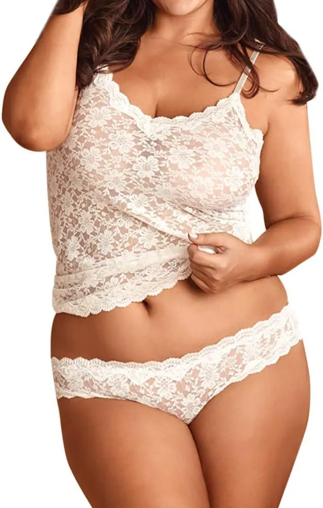 cooki Women Plus Size Pajama Set 2 Piece Lace Bralette and Shorts Set Valentine's Day Lingerie for Women Sexy Nightwear