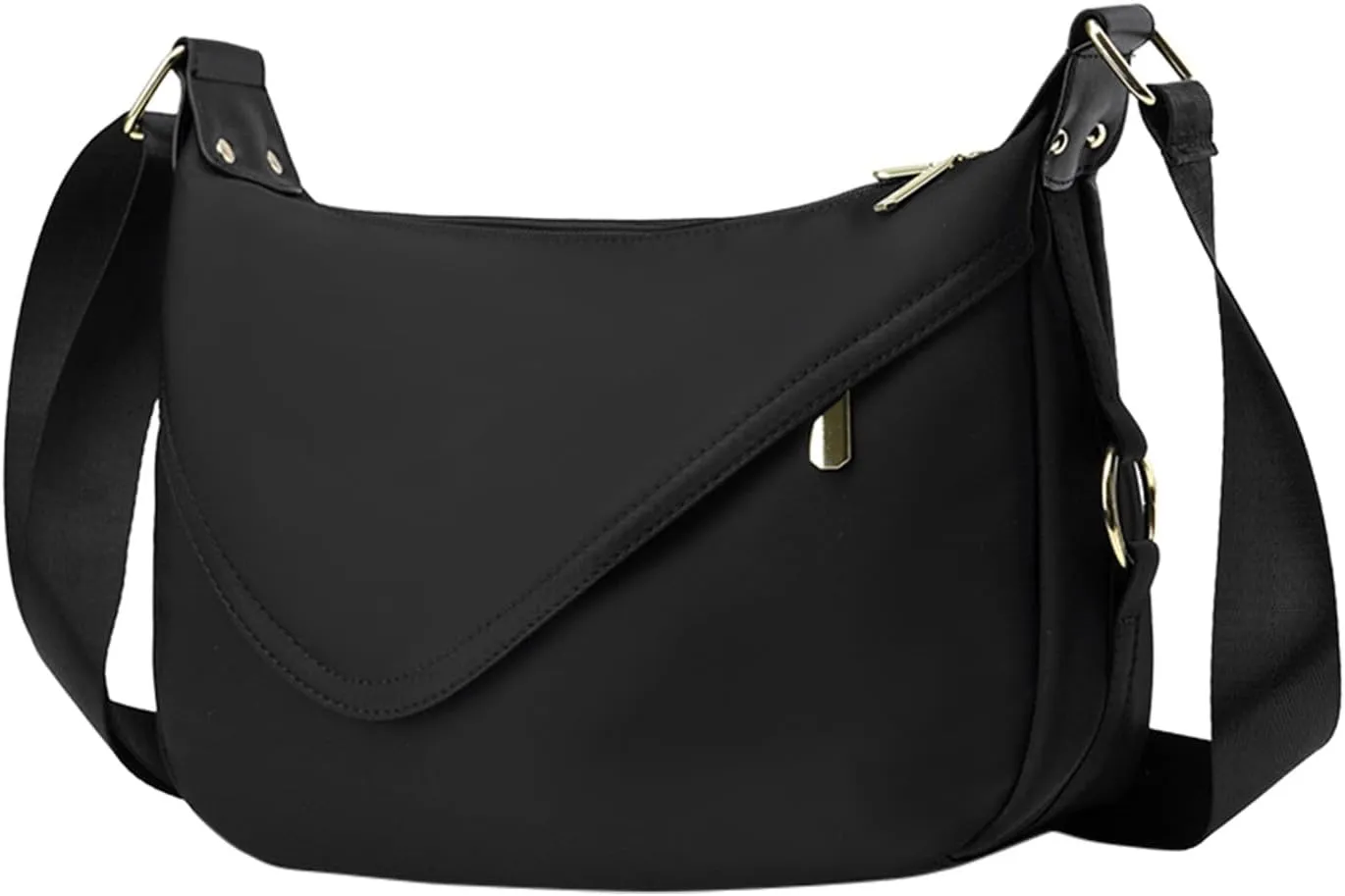 Crossbody Purses For Women Trendy Women Crossbody Handbags With Adjustable Wide Strap Shoulder Bags (Black, One Size)