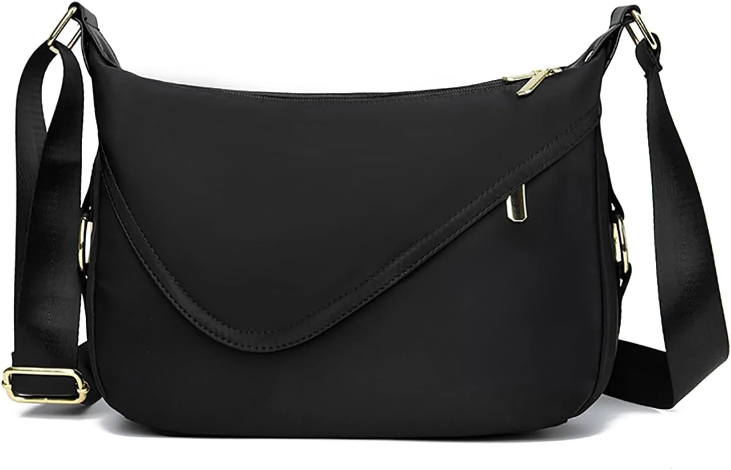 Crossbody Purses For Women Trendy Women Crossbody Handbags With Adjustable Wide Strap Shoulder Bags (Black, One Size)