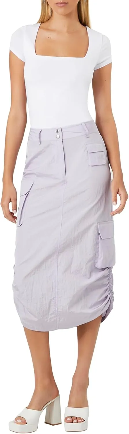 Forever 21 Women's Cargo Midi Skirt