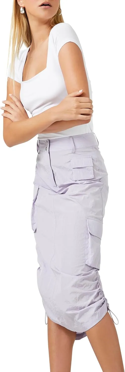 Forever 21 Women's Cargo Midi Skirt