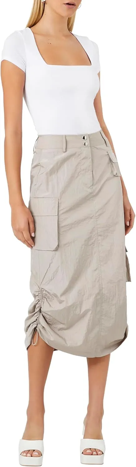 Forever 21 Women's Cargo Midi Skirt