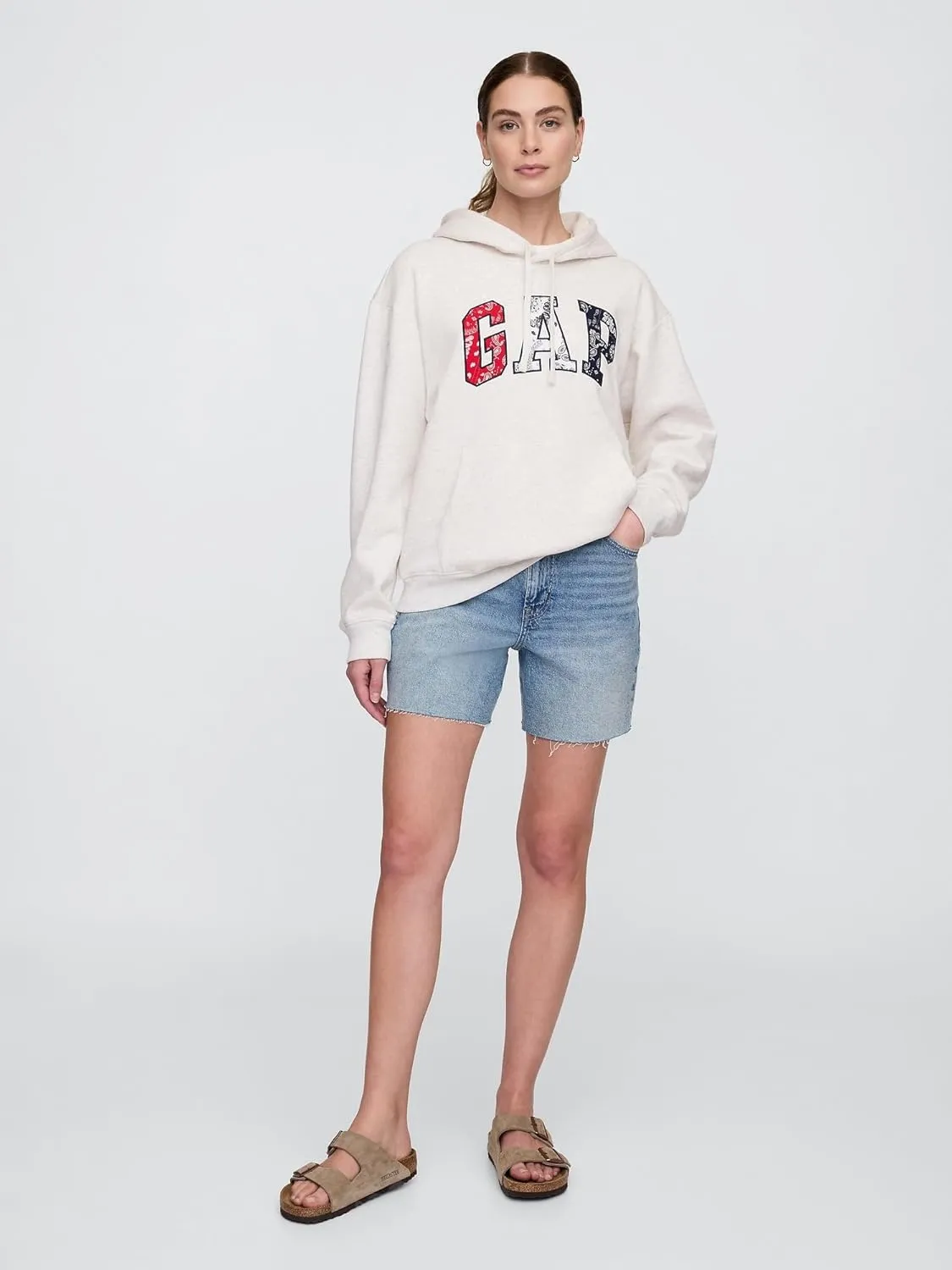 GAP Women's Logo Hoodie Hooded Pull-on Sweatshirt