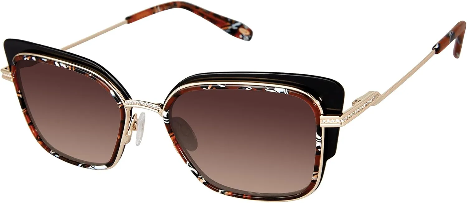 Glemaud x Tura VGS012 Women's Oversized Butterfly Sunglasses, 57 mm, UV400 Protection