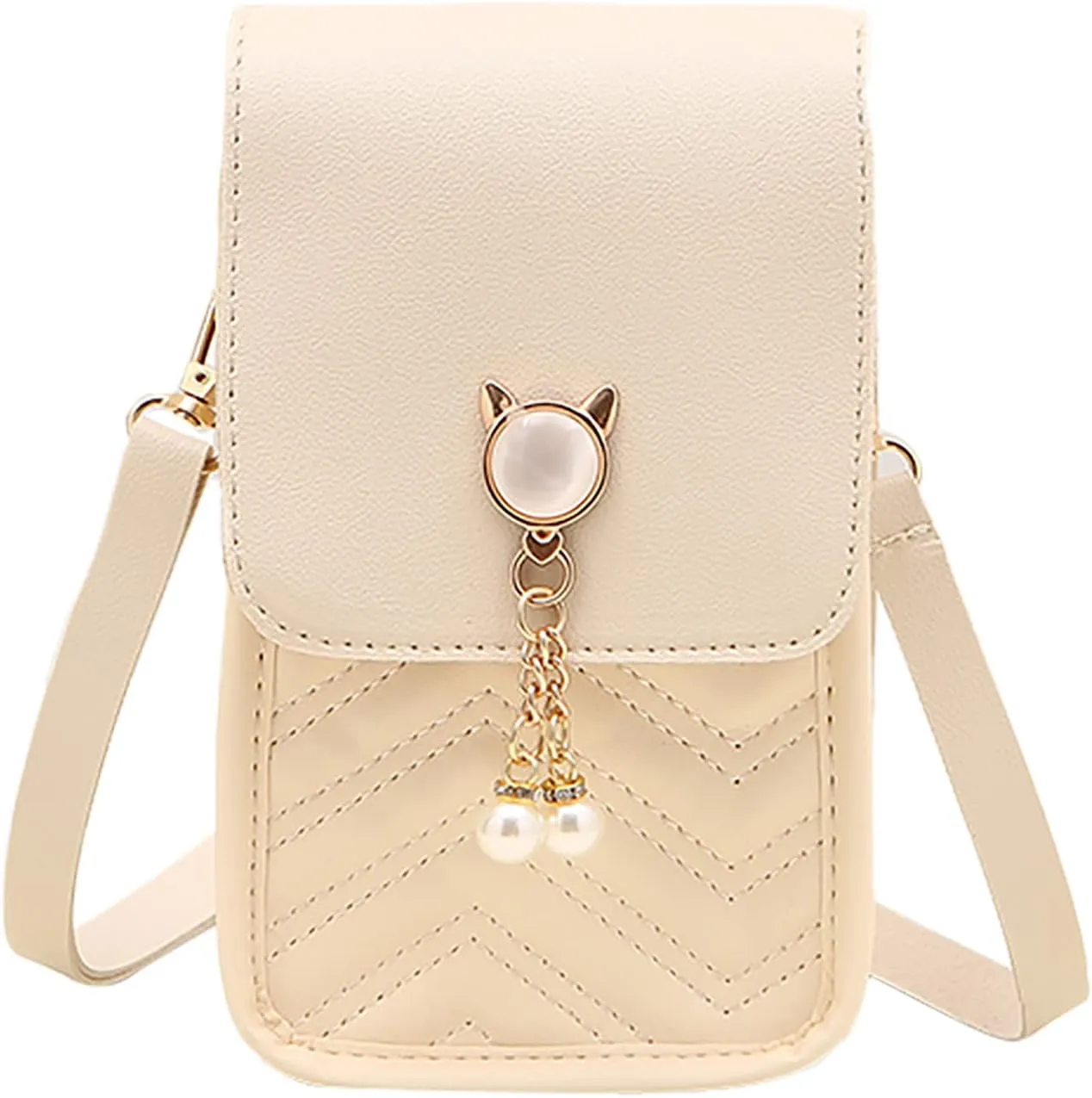 Handbag Under the Arm Purses Fashion Women Artificial Leather Solid Color Hasp Phone Bag Shoulder Bag Messenger