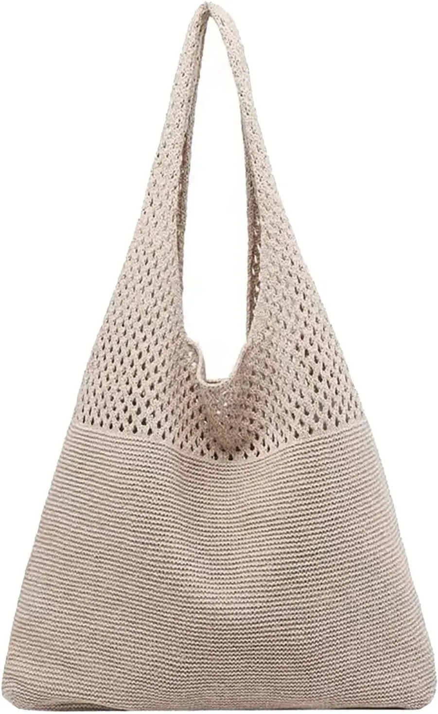 Handbag Under the Arm Purses Women's Spring/Summer Portable Retro Hollow Knitted Handheld One Shoulder Vest Bag