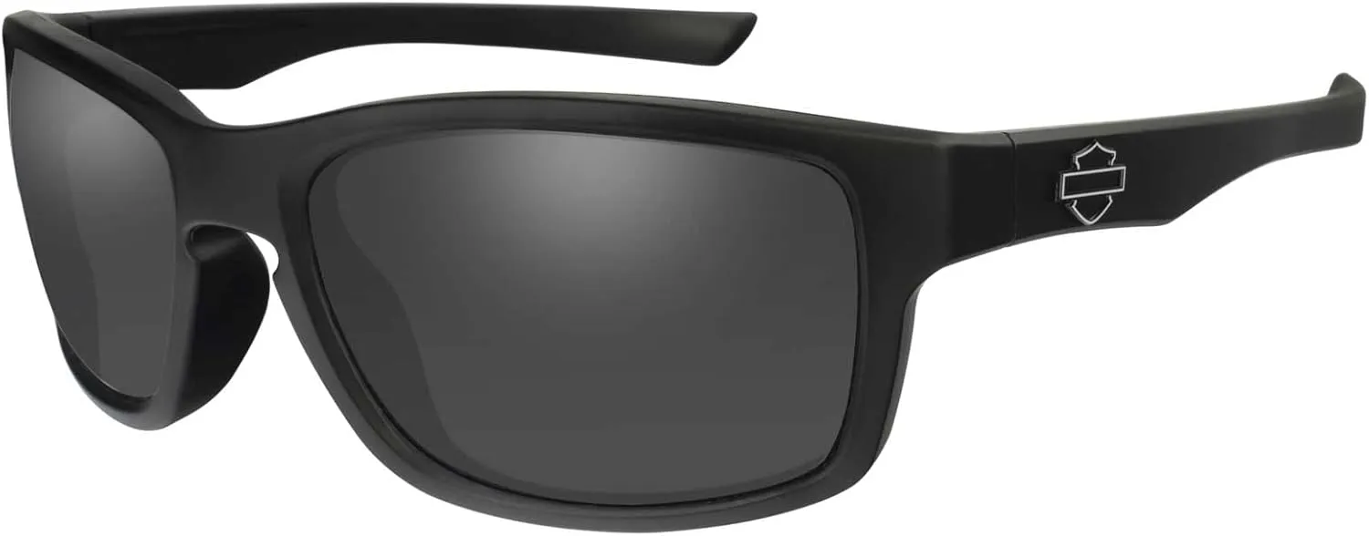 Harley-Davidson Men's Slot Bar & Shield Sunglasses - Gray Lenses/Black Frames