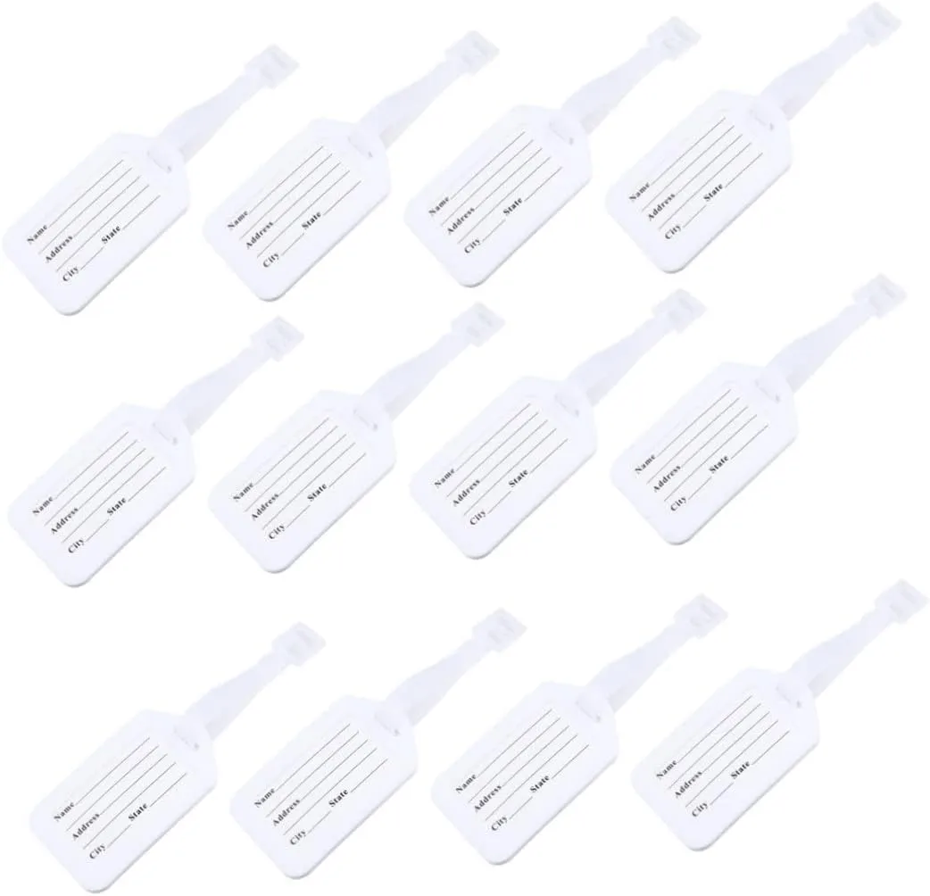Homoyoyo Flexible Luggage Tag Card Holders 30 Pack Travel Id Identification Labels Suitcase Pendant Tag for Checked Bags