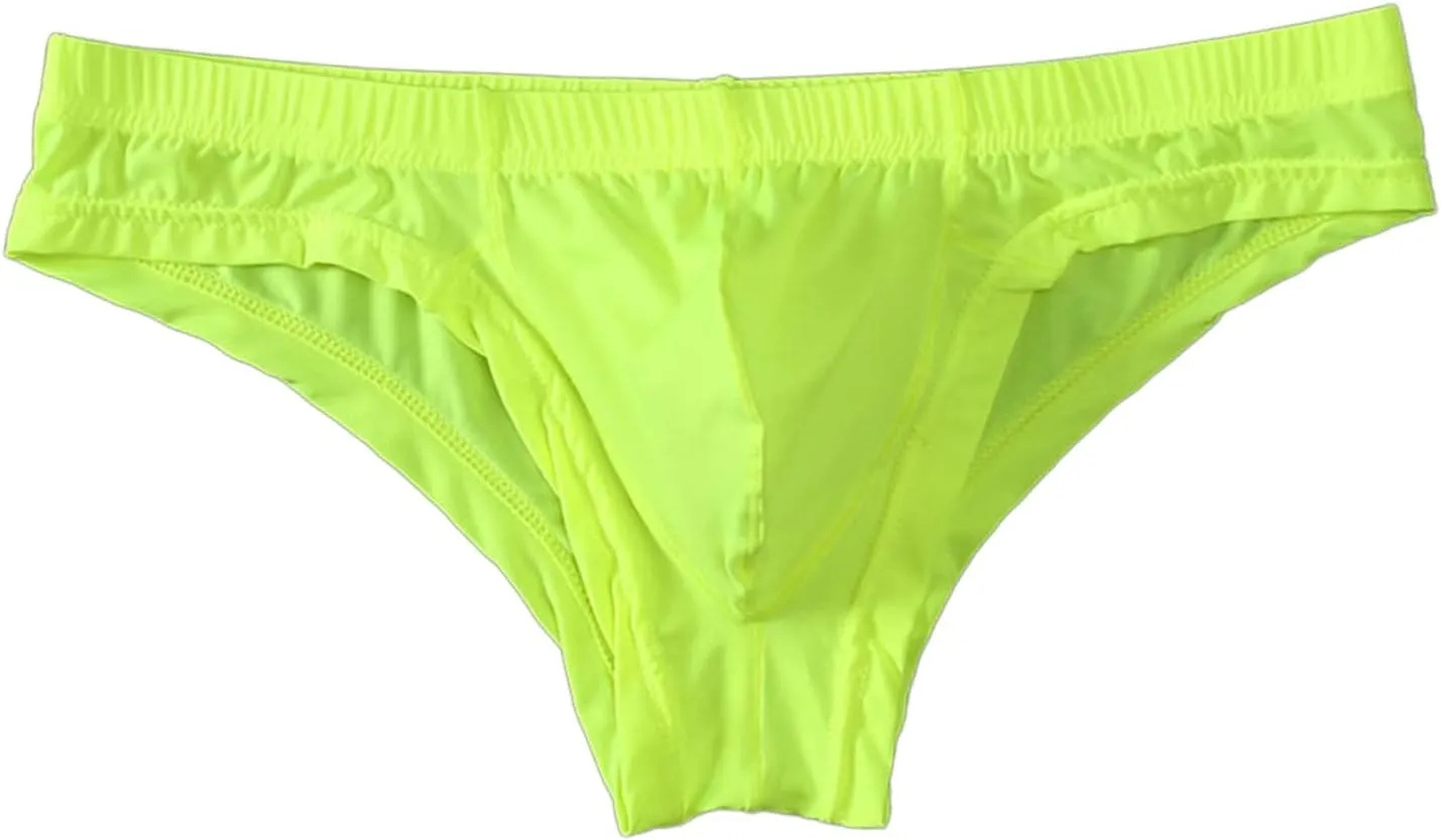 Ice Silk Transparent Underwear for Men Sexy Low-Waist Breathable Panties Sexy Bulge Pouch Briefs Summer Underpants