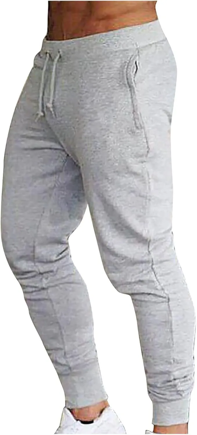 Joggers for Men Cargo,Men's Stretch Active Casual Fleece Pants Slim Fit Regular Pant with Pocket