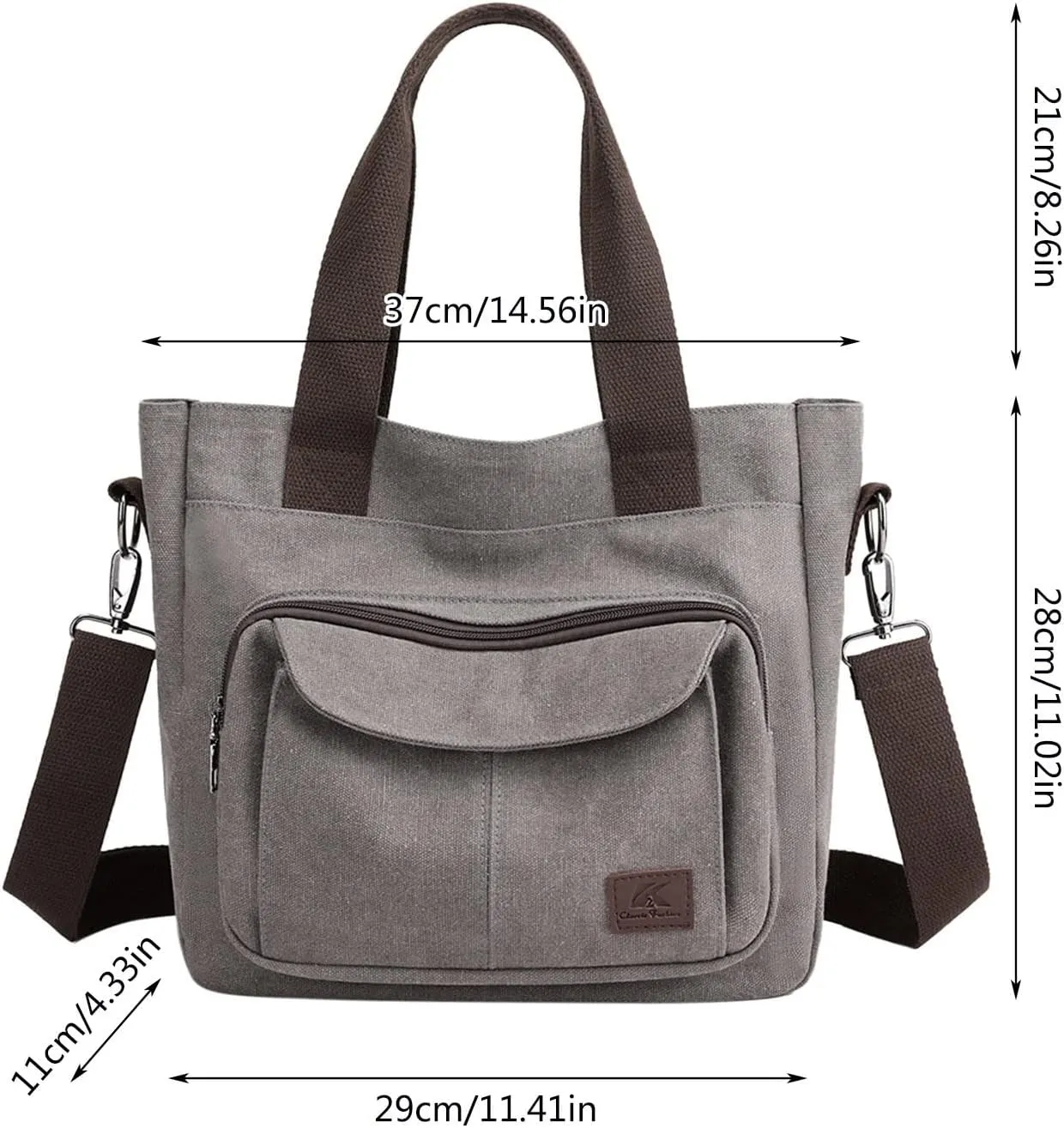Large Capacity Ladies Bags New Canvas Handbag Simple Shoulder Messenger Bag Shoulder Sling Bag (Blue, One Size)