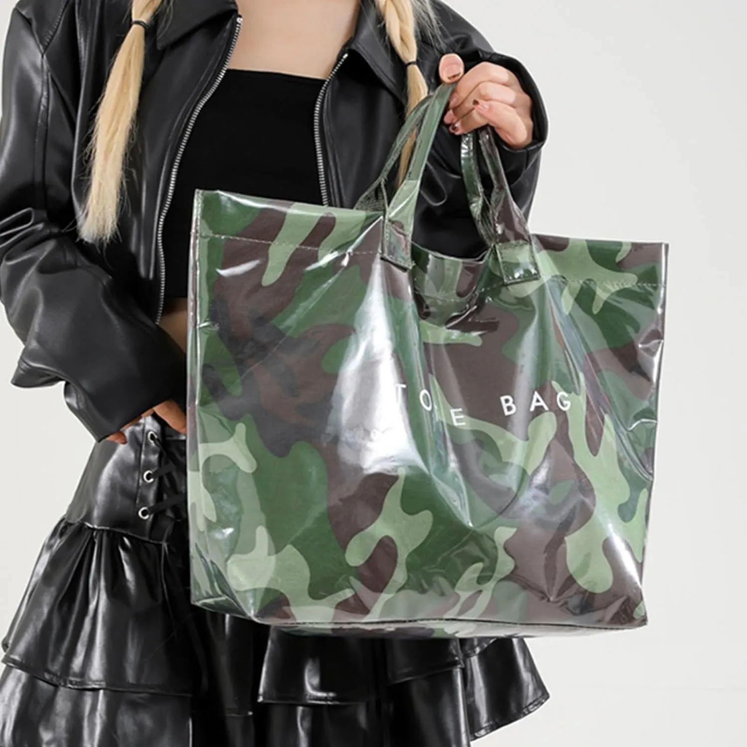 Large Capacity Leopard Print Lazy Wind Bag Fashion Handheld Large Capacity Shoulder Tote Bags Handbag Women