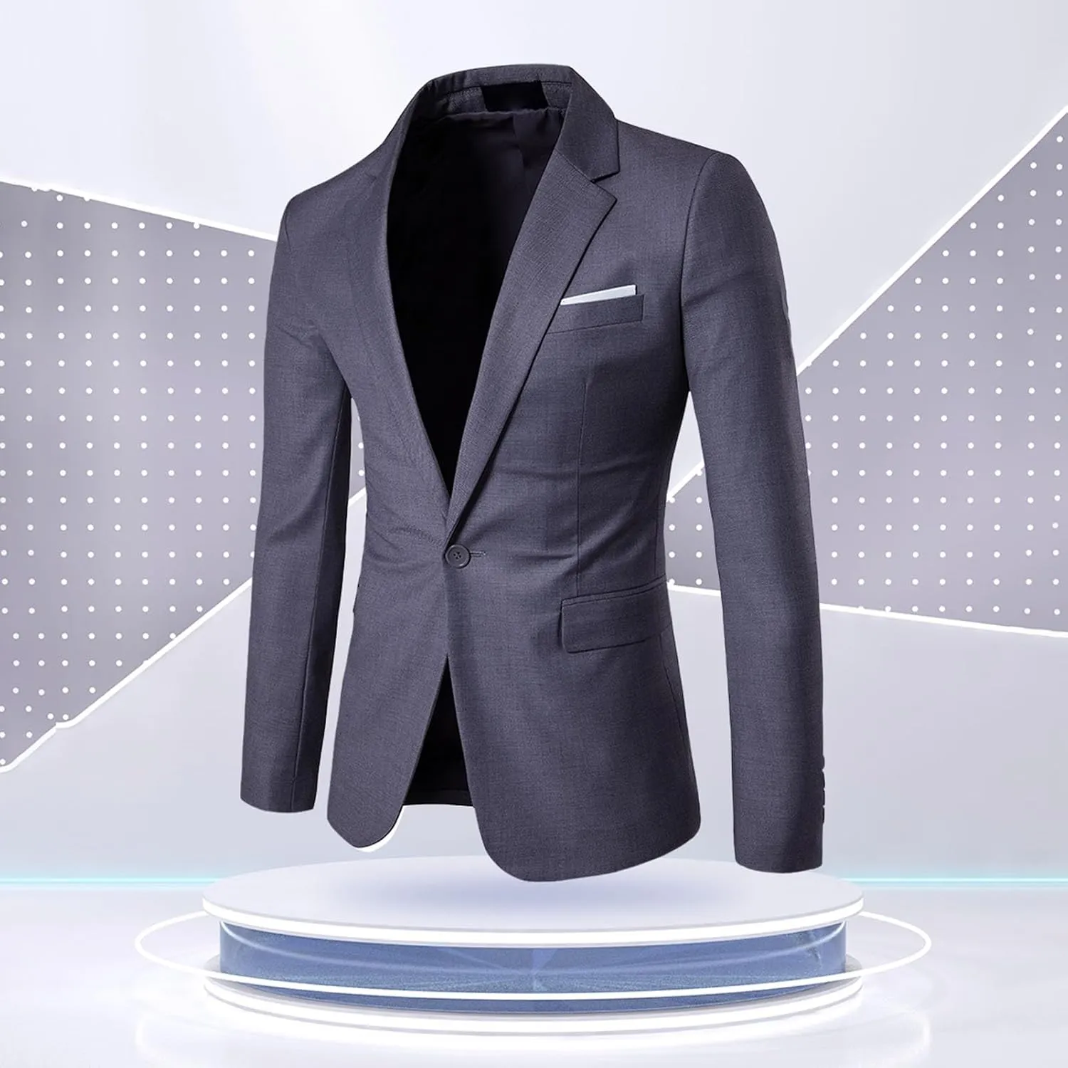 LCMTWX Mens Blazer Jacket 2024 Casual Men's Tops Jacket Fit One Button Fashion Men's Coats Jackets Black Suits For Men Men