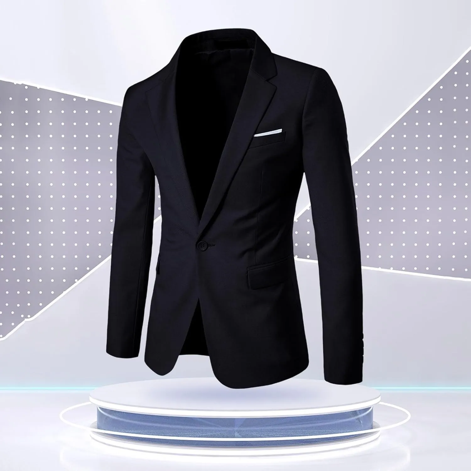 LCMTWX Mens Blazer Jacket 2024 Casual Men's Tops Jacket Fit One Button Fashion Men's Coats Jackets Black Suits For Men Men