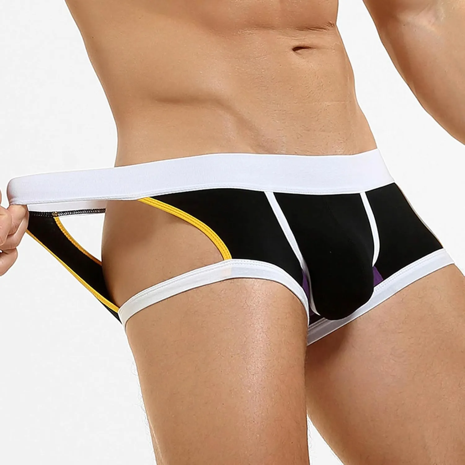 Men Jockstrap Sexy Underwear Low Rise Boxer Briefs Athletic Supporter Breathable Seamless Bulge Pouch Underpants