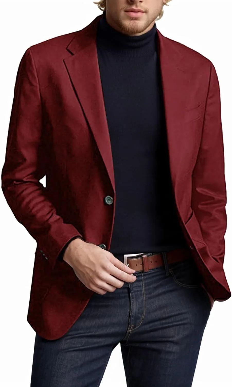 Men's Blazer Sports Coat Slim Fit Blazer Solid Casual Cardigan Plus Size Suit Jackets